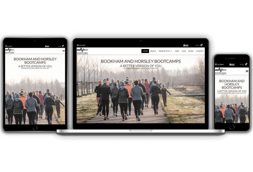 Bookham and Horsley Bootcamps website designed by Websites by Dave Parker