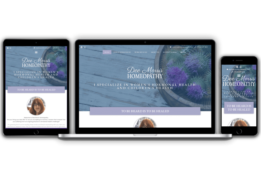 Dee Morris Homeopathy website designed by Websites by Dave Parker